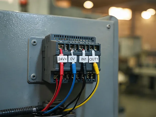 Compact controller for a machine panel